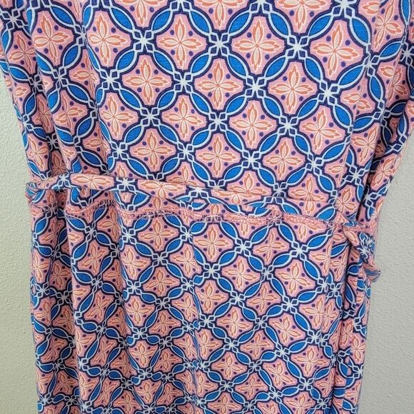 T by Talbots Geo Print Belted Wrap Back Dress size X (0x) - Picture 6 of 9